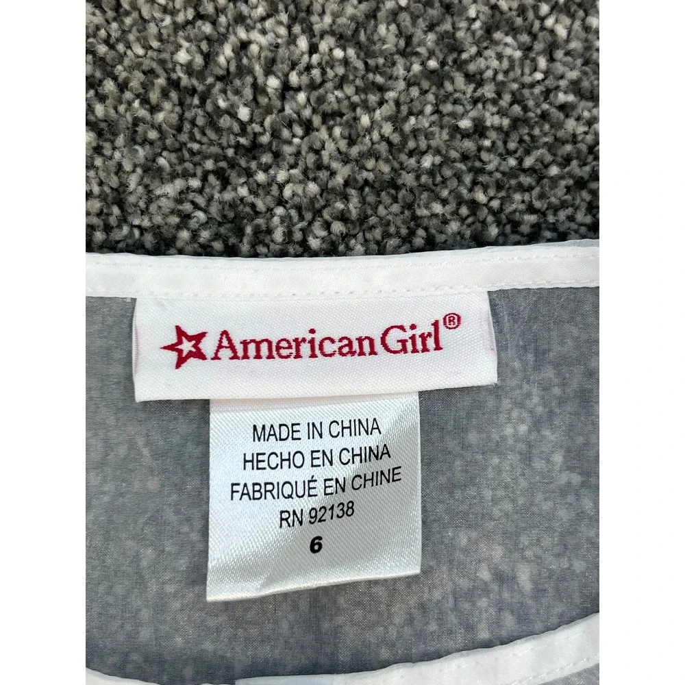 American Girl Let it Snow White Dress Black Leggings Fur Hat Set Girls Size 6